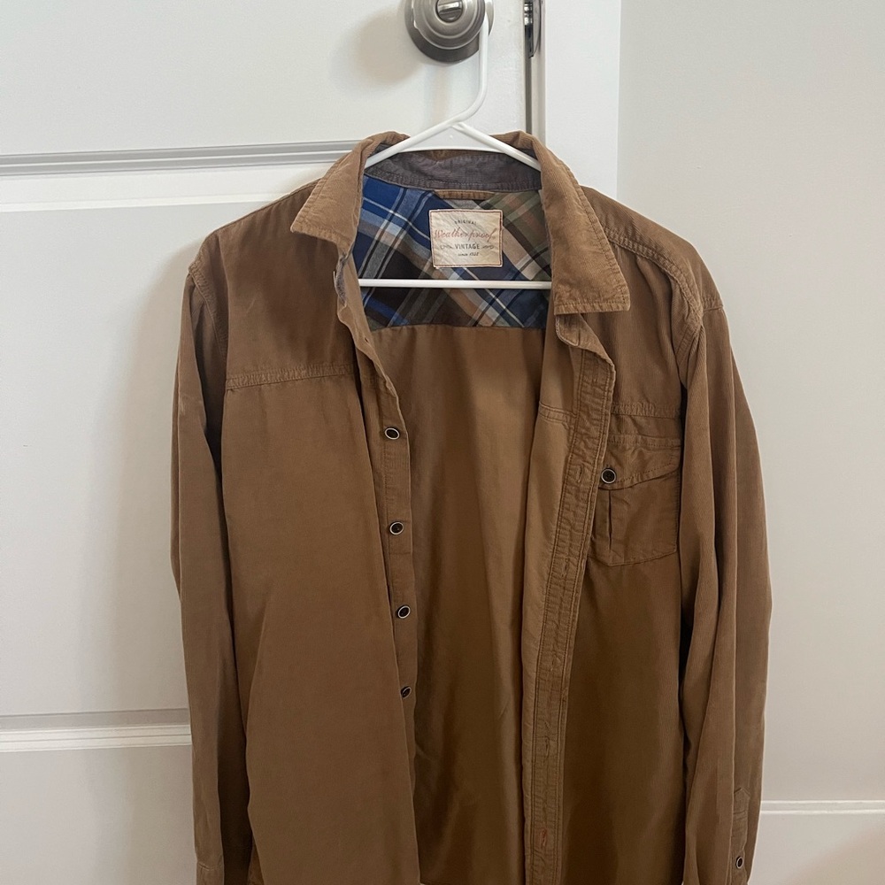 Brown Button-Up Shirt